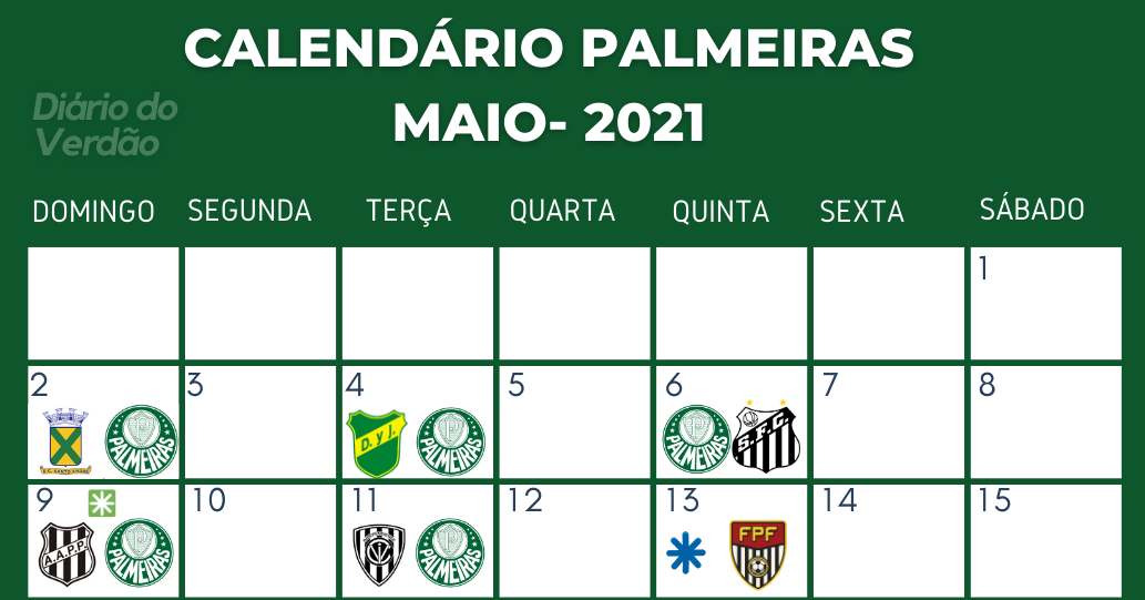 O calendário de jogos do Palmeiras no Brasileirão até a próxima